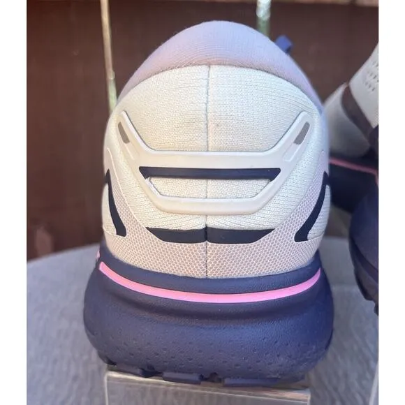 Women's Brooks Ghost 15 White/Purple/Pink Athletic Sneaker Size 12B -Men's 10.5B