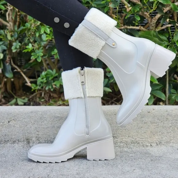 Women's‎ Chunky Block Heel Ankle Boots Gray Color