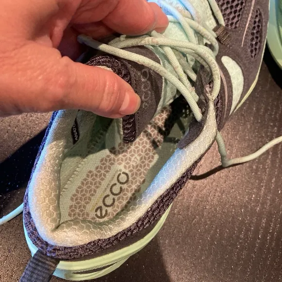 Women's Ecco Biom Running Shoes Gray Green Size 37 EU