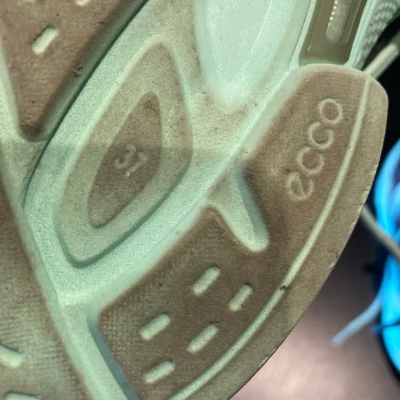 Women's Ecco Biom Running Shoes Gray Green Size 37 EU