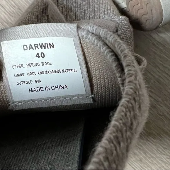 Woolloomooloo Wool Darwin Gray Australian Sustainable Lace Up Sneaker 40 9