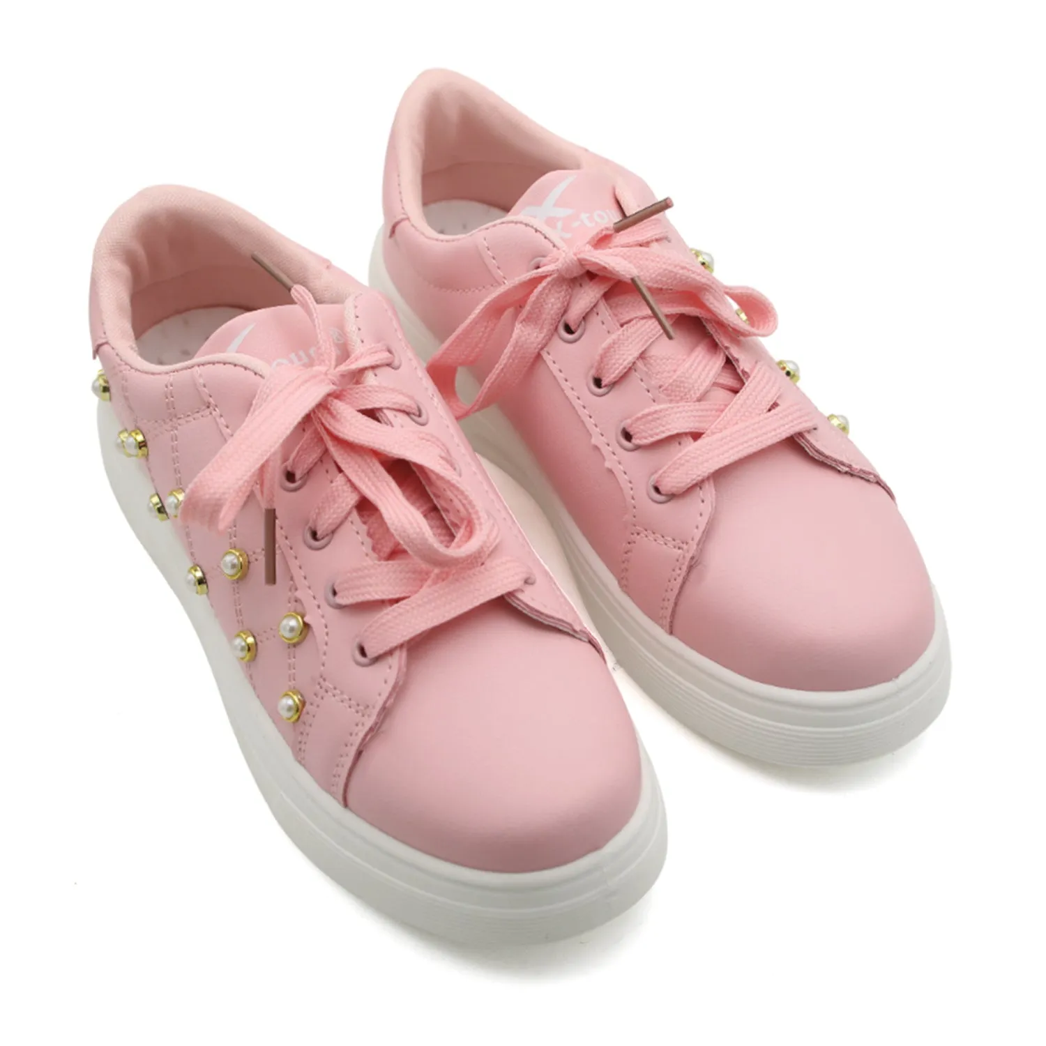X-Touch Fashion Pearl Sneakers - Pink