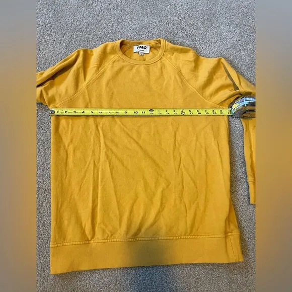 YMC Schrank Sweatshirt Jumper Organic Cotton Sweater Yellow Gold men’s Medium
