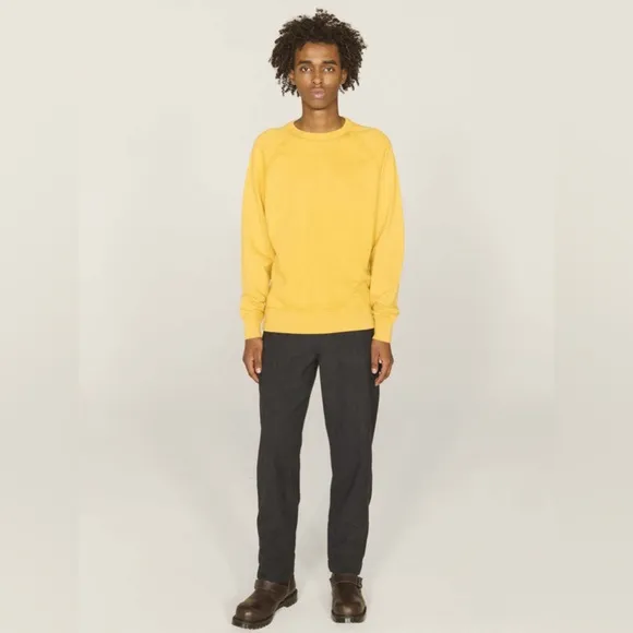 YMC Schrank Sweatshirt Jumper Organic Cotton Sweater Yellow Gold men’s Medium