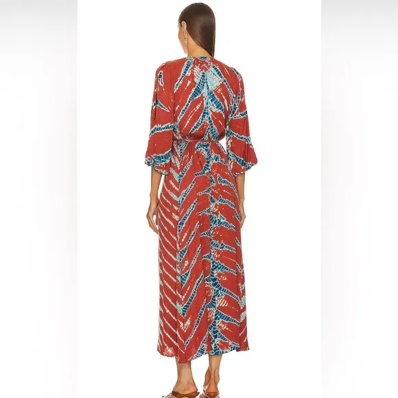 Young Fabulous &amp; Broke Belle Midi Wrap Dress Mud Savannah Wash