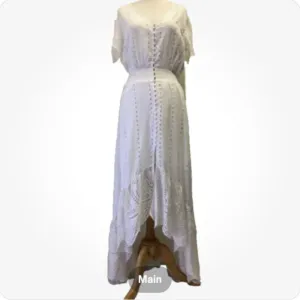 Young Fabulous &amp; Broke Eyelet High Low Maxi Dress Size S