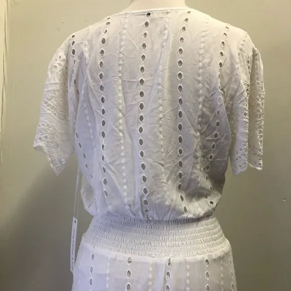 Young Fabulous &amp; Broke Eyelet High Low Maxi Dress Size S