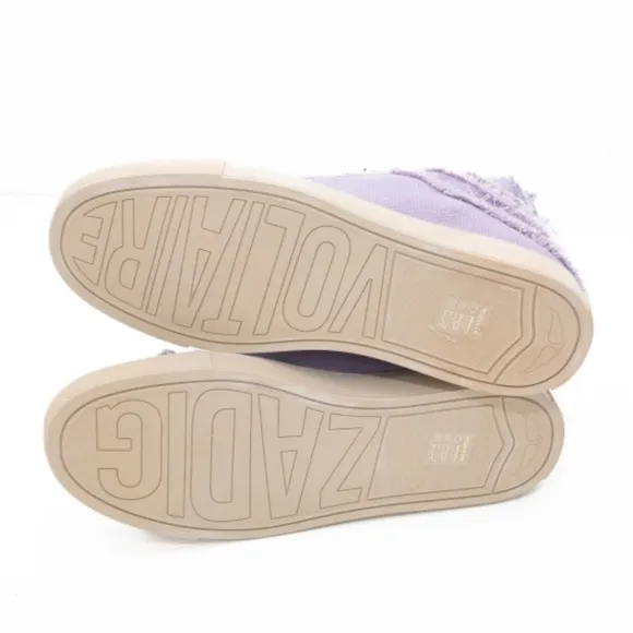 Zadig Voltaire. High Flash Canvas Shoes In Purple.