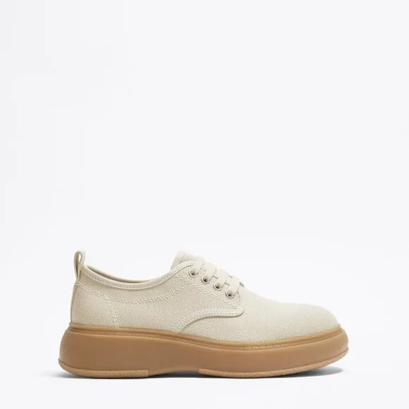 ZARA CHUNKY CANVAS SHOES BEIGE SIZE | 2530/120
