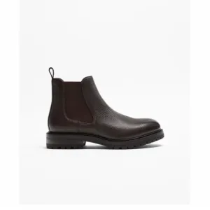 Zara leather Chelsea boots- .Brown color