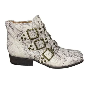 Zodiac Moto Boots Adele Faux Snakeskin Size 10 Stud Embellished Booties Shoes